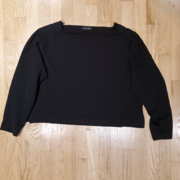 ZARA Womens Black Crop Top Size S - Picture 1 of 8